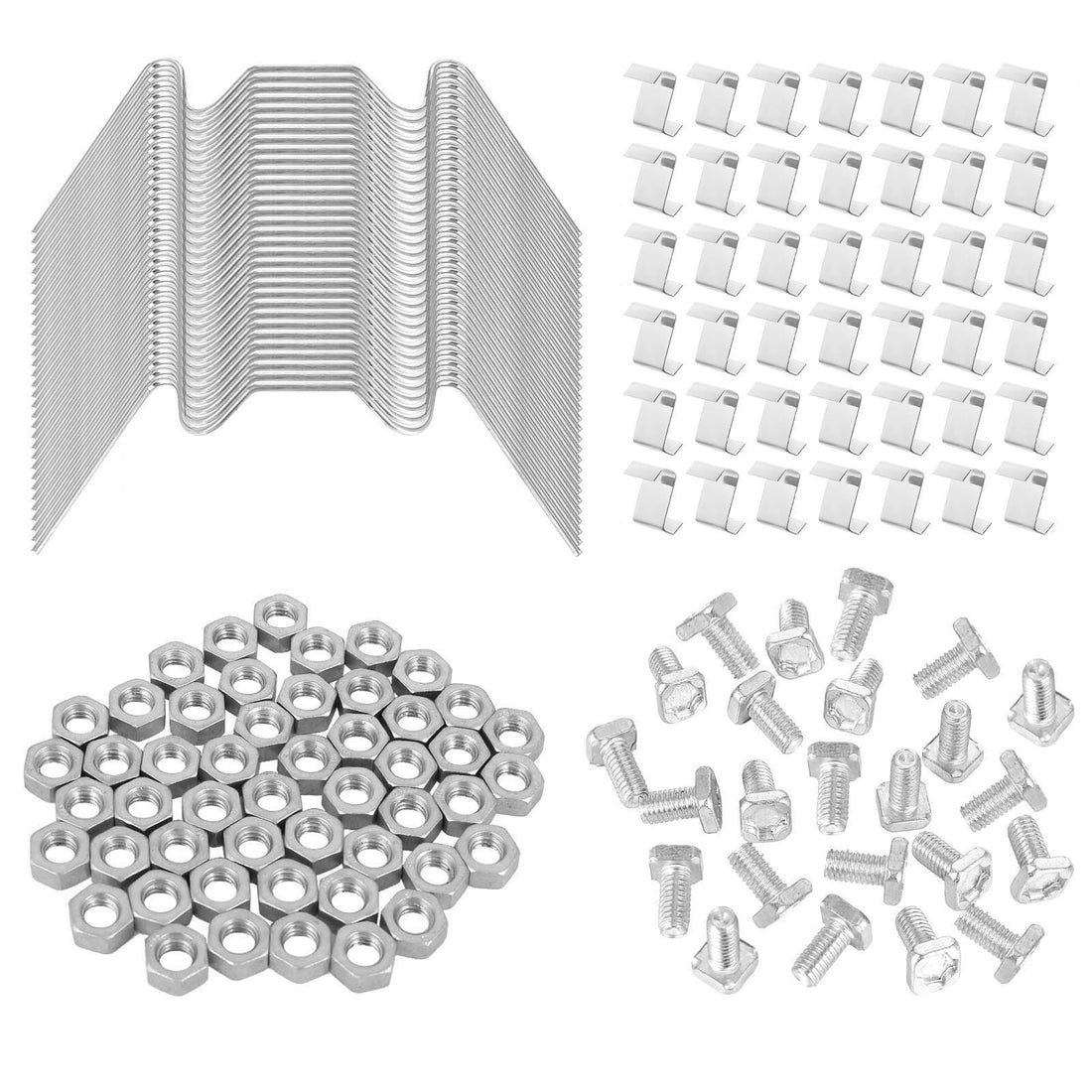 Greenhouse Repair Kit - W clips, Z Clips, Cruciform Nuts &amp; Bolts - 50/100 Each