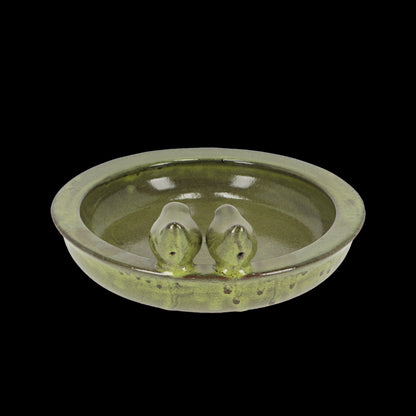 Esschert Design FB489 Green Round Bird Bath