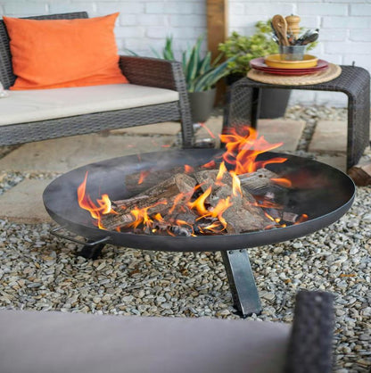 La Hacienda 55576 Pittsburgh Medium Industrial Heavy Duty Steel Firepit