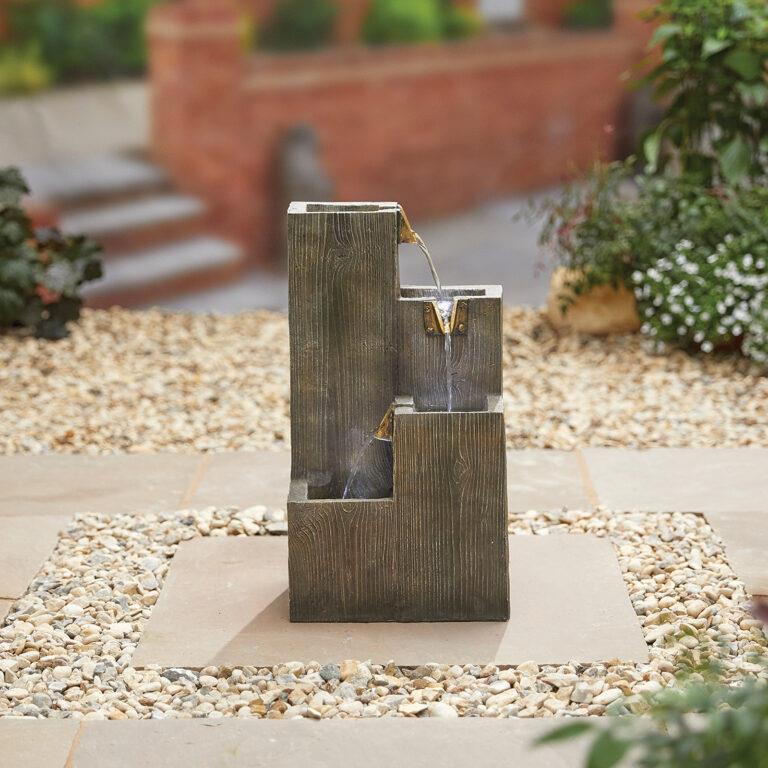 La Hacienda 45248L Coastal Sleepers inc LEDs Water Feature
