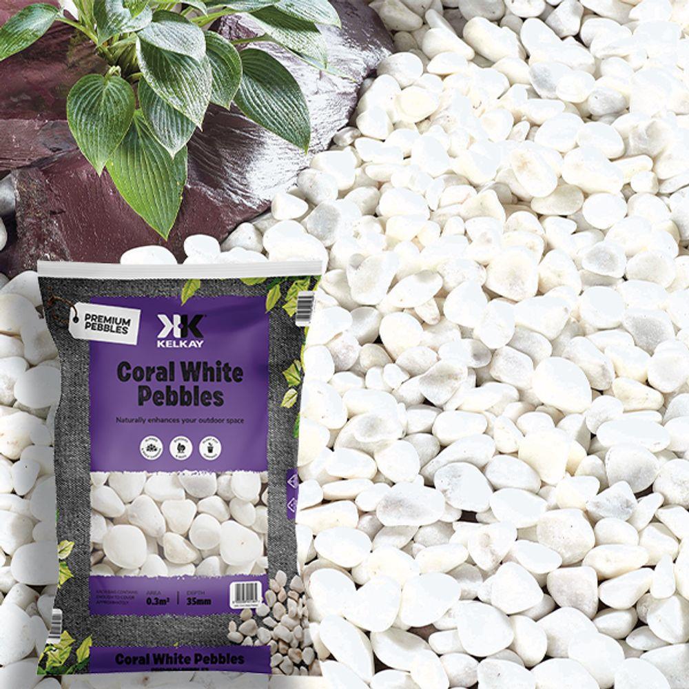 Kelkay 7043 Coral White Pebbles Bulk Bag