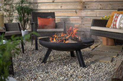 La Hacienda 55576 Pittsburgh Medium Industrial Heavy Duty Steel Firepit
