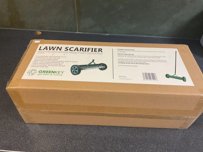 Greenkey Lawn Scarifier supplied in POS carton