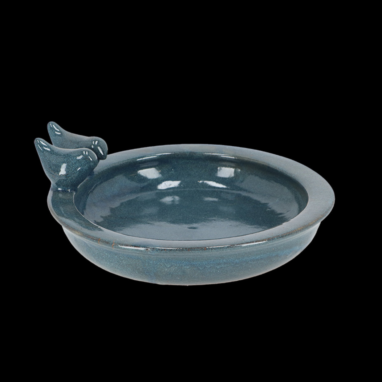 Esschert Design FB488 Petrol Round Bird Bath Blue