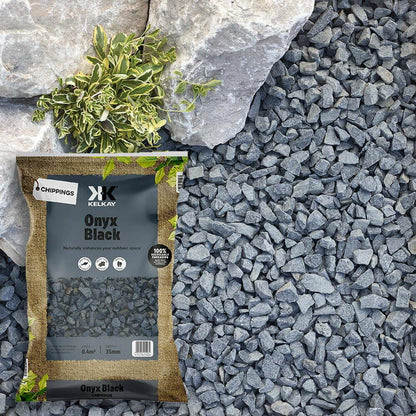 Kelkay 7089 Onyx Black 10-20mm Chippings  Bulk Bag