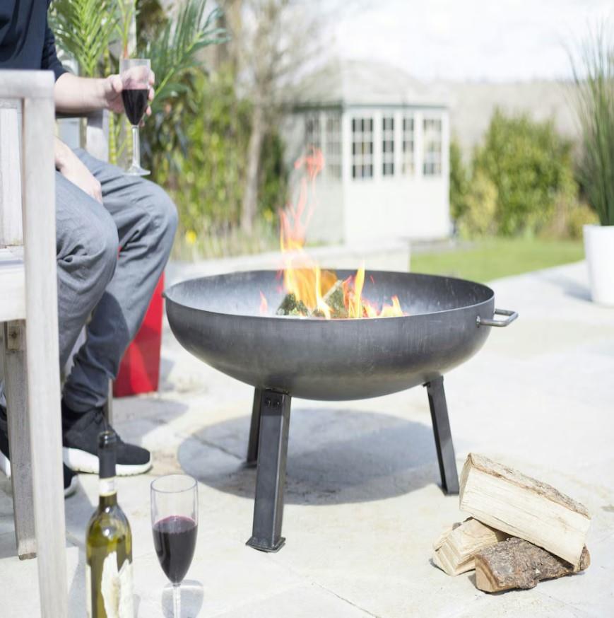La Hacienda 55576 Pittsburgh Medium Industrial Heavy Duty Steel Firepit