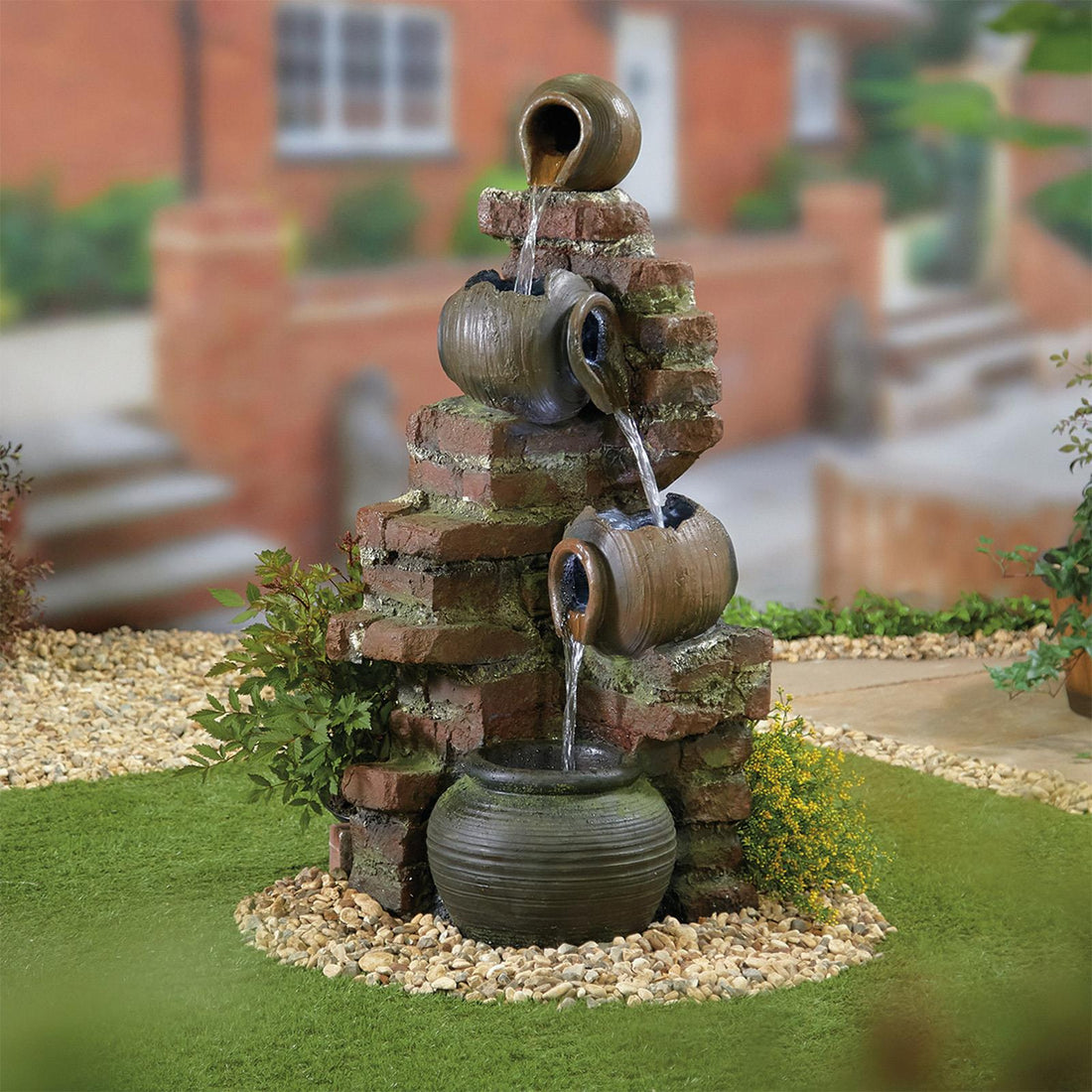 La Hacienda 45134L Flowing Jugs inc LEDS Water Feature