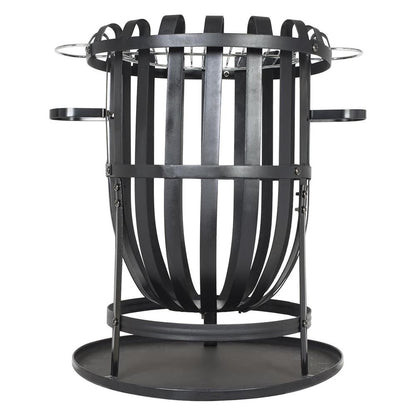La Hacienda 56043 Vancouver Steel Firebasket With Grill