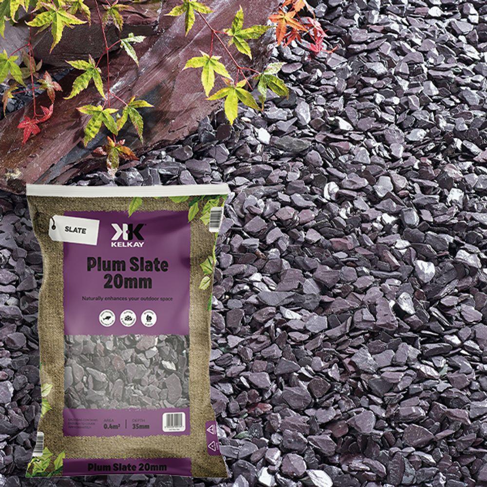 Kelkay 7064 Plum Slate 20mm Slates Bulk Bag