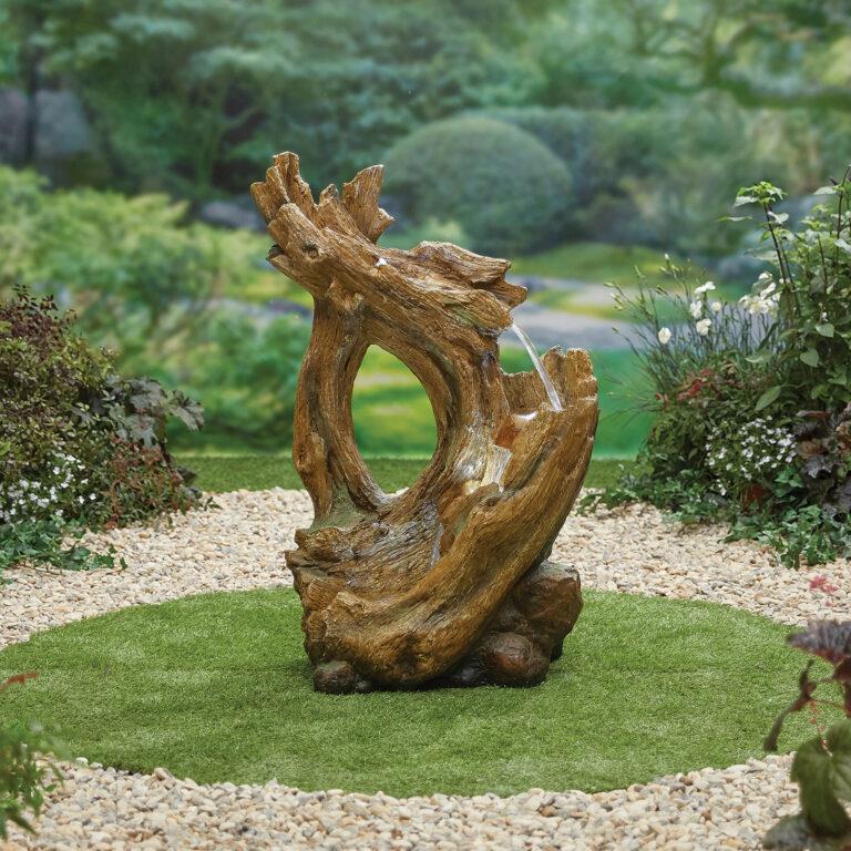La Hacienda 45166L Knotted Willow Falls inc LEDS Water Feature