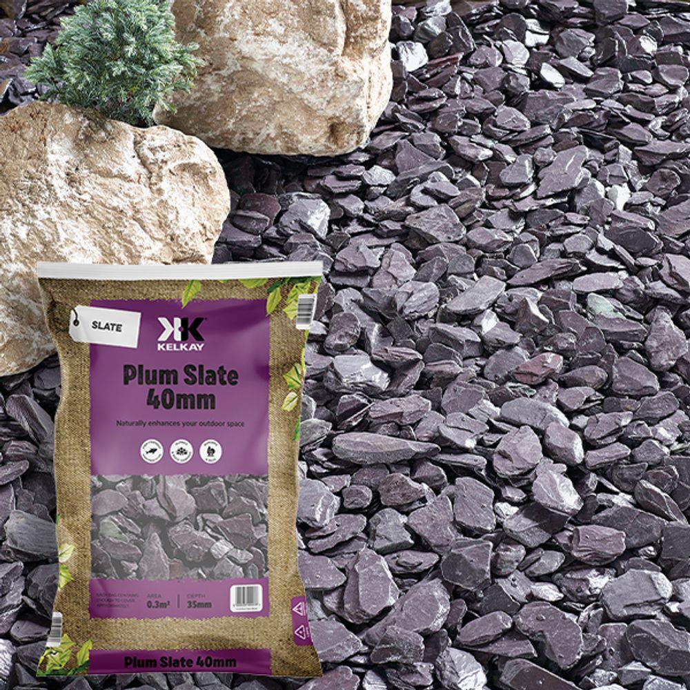 Kelkay 7018 Plum Slate 40mm Slates Bulk Bag